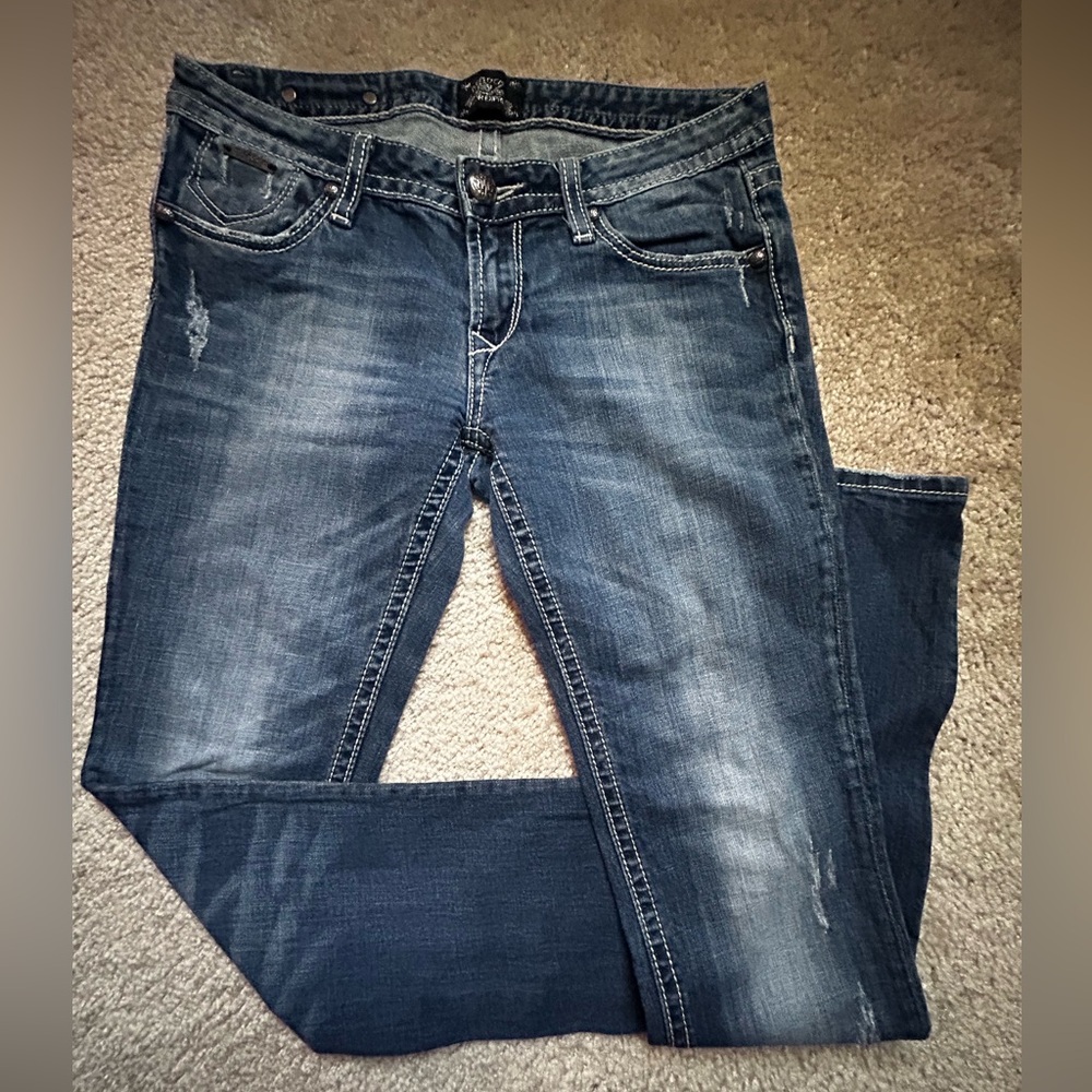 Express Dark Blue Skinny Jeans size 6 inseam 31. Low rise.